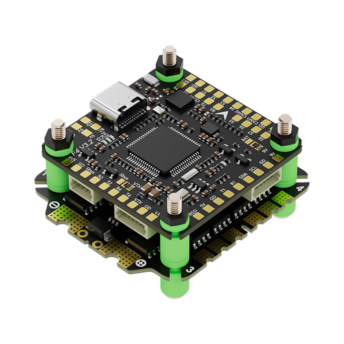 Aocoda-RC F455S V3.2 Stack — F405 V3.2 FC + 55A 8BIT 4-in-1 ESC 30x30mm