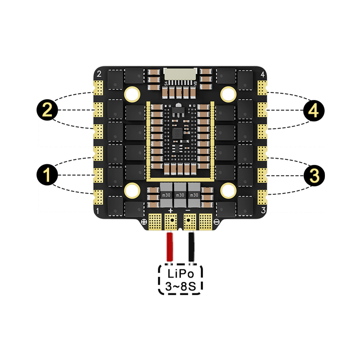 Aocoda-RC 30100 AM32 32-bit 100A 4-in-1 ESC