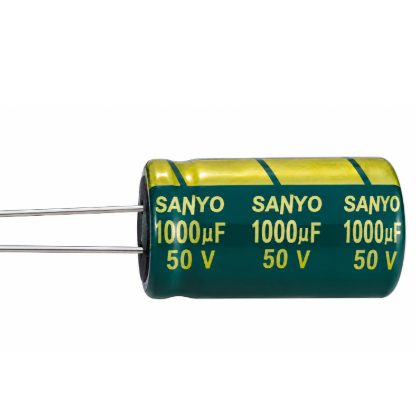 50V 1000uF Low-ESR Electrolytic Capacitor - 10 pcs