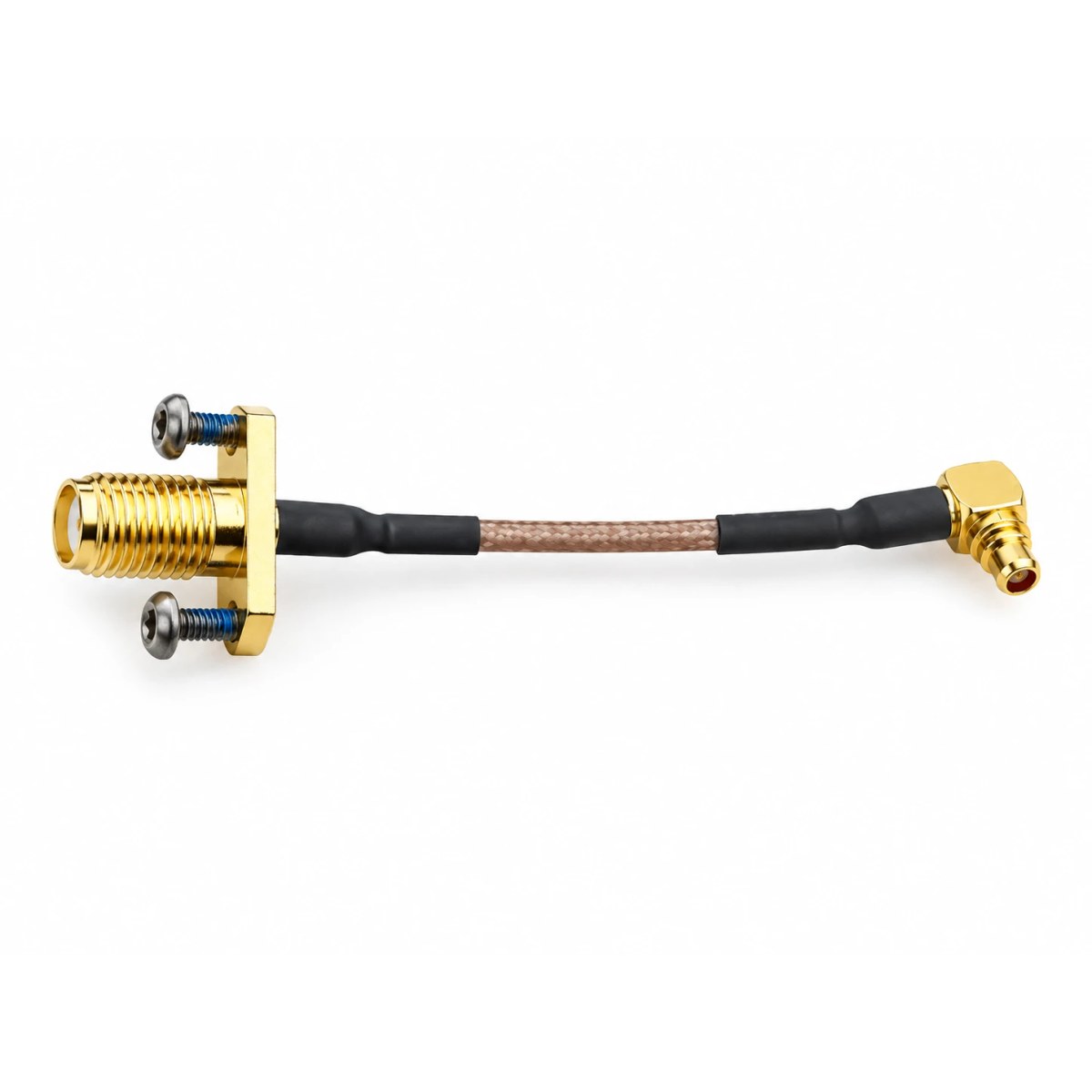 SMA Female Flange to 90° MMCX Male Pigtail - FPV Antenna Adapter