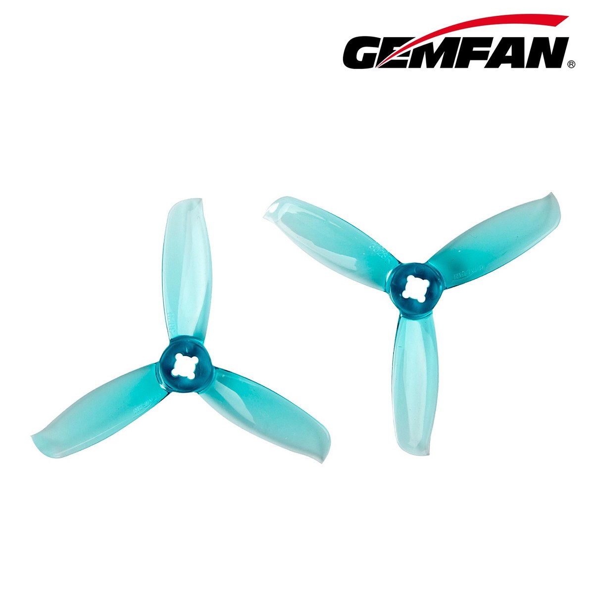 Gemfan WinDancer 3028 3-Blade Propeller 3x2.8x3 - Clear Blue (4 pack: 2 CW + 2 CCW)