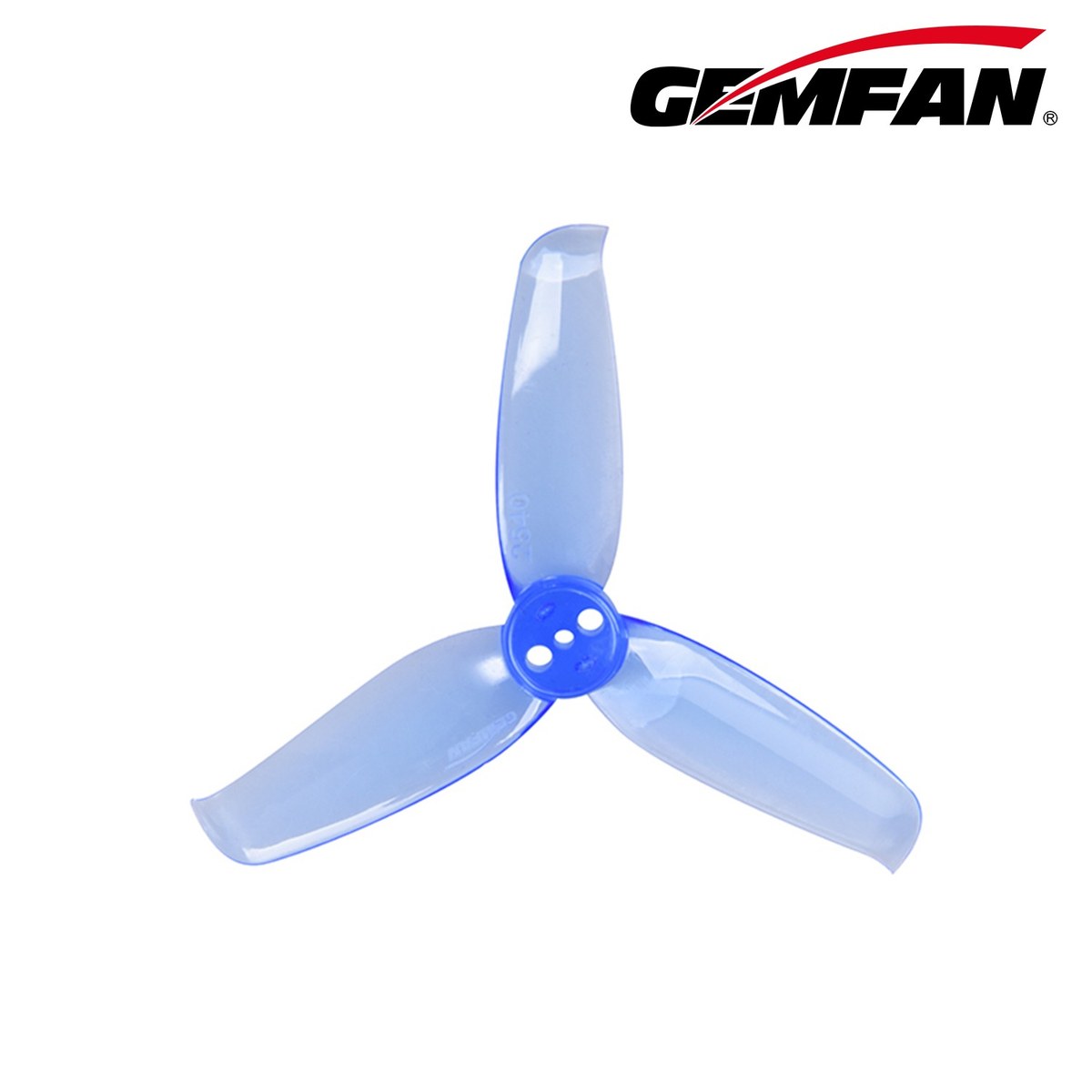 Gemfan Flash 2540 3-Blade Propeller 2.5x4x3 - Clear Blue (8 pack: 4 CW + 4 CCW)